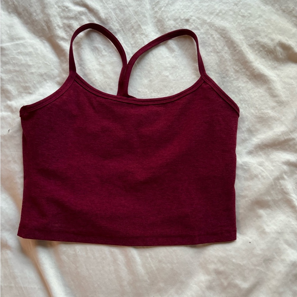 Burgundy Beyond Yoga Two-Piece Active Set - Crop Tank & Leggings - Picture 4 of 7